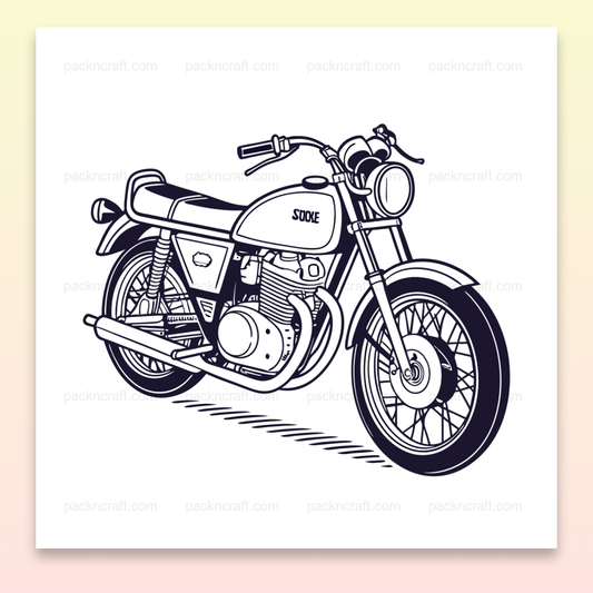 Illustration vintage de la moto Suzuki GT750 1971 pour projets créatifs