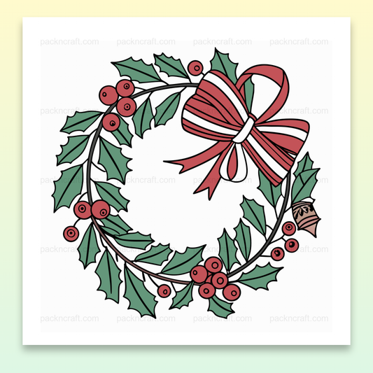 Illustration de couronne de houx festive pour décoration de Noël