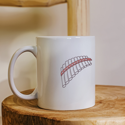 Mug avec design ethnique flûte de Pan harmonie pour une ambiance mélodieuse