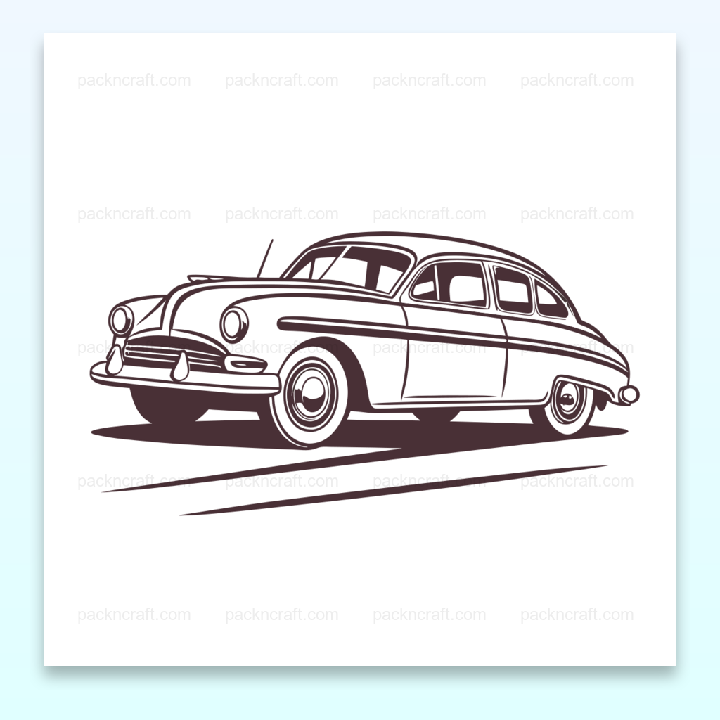 Illustration vectorielle Hudson Hornet pour projets vintage et rétro., Sticker Hudson Hornet 1951, idéal pour décors personnalisés., Cadre Hudson Hornet 1951 dans un style rétro pour décoration murale., Mug personnalisé avec Hudson Hornet 1951, parfait pour les amateurs de voitures classiques., T-shirt Hudson Hornet 1951, mode rétro pour passionnés d'automobiles.