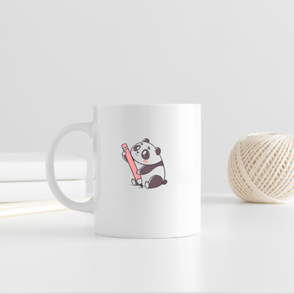 Mug avec panda joyeux style pastel pour une papeterie créative amusante