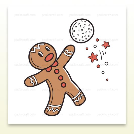 Bonhomme pain d'épices heureux, illustration festive SVG pour Noël, DIY et déco