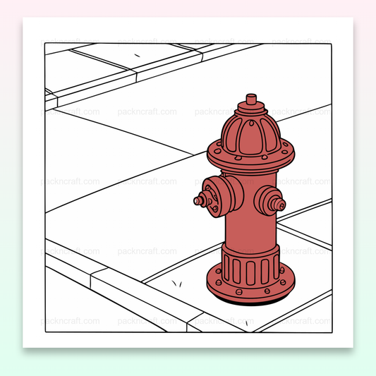 Borne d'incendie rétro | Style vintage SVG | Art urbain