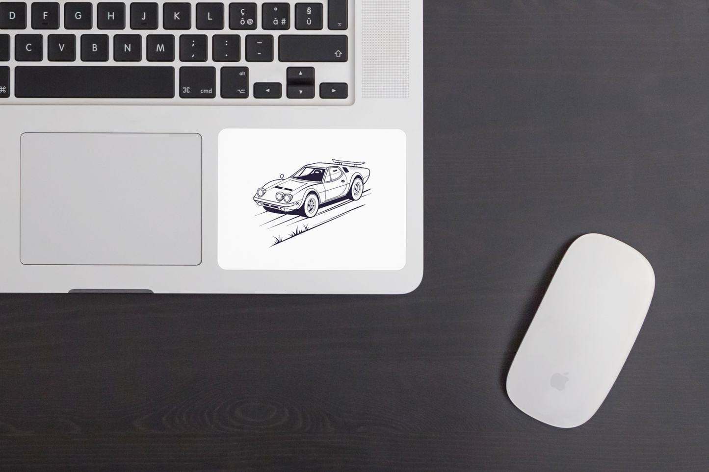 Sticker à coller avec illustration de la Stratos classique