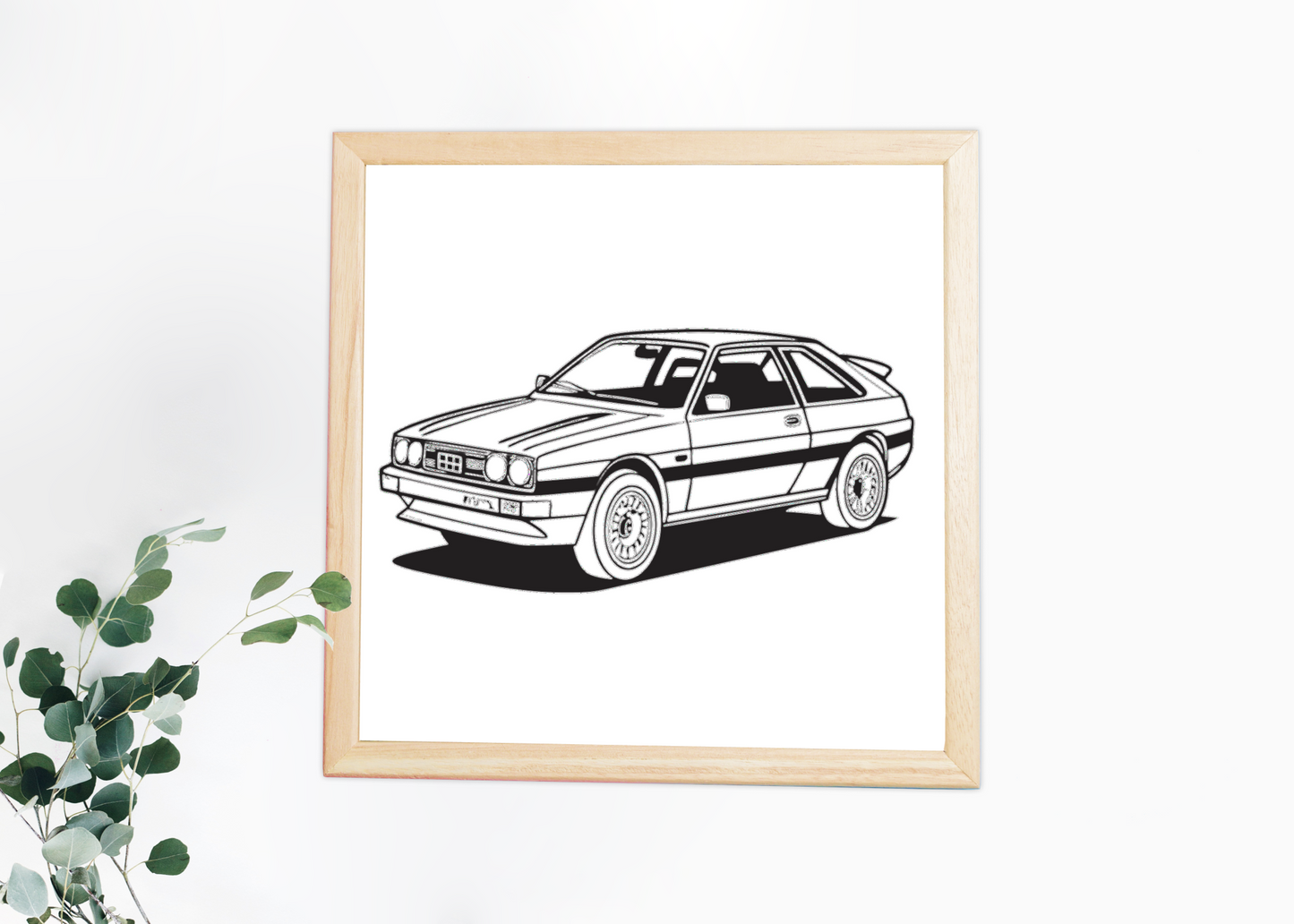 Voiture sportive rétro en mouvement | SVG élégant | Thème automobile