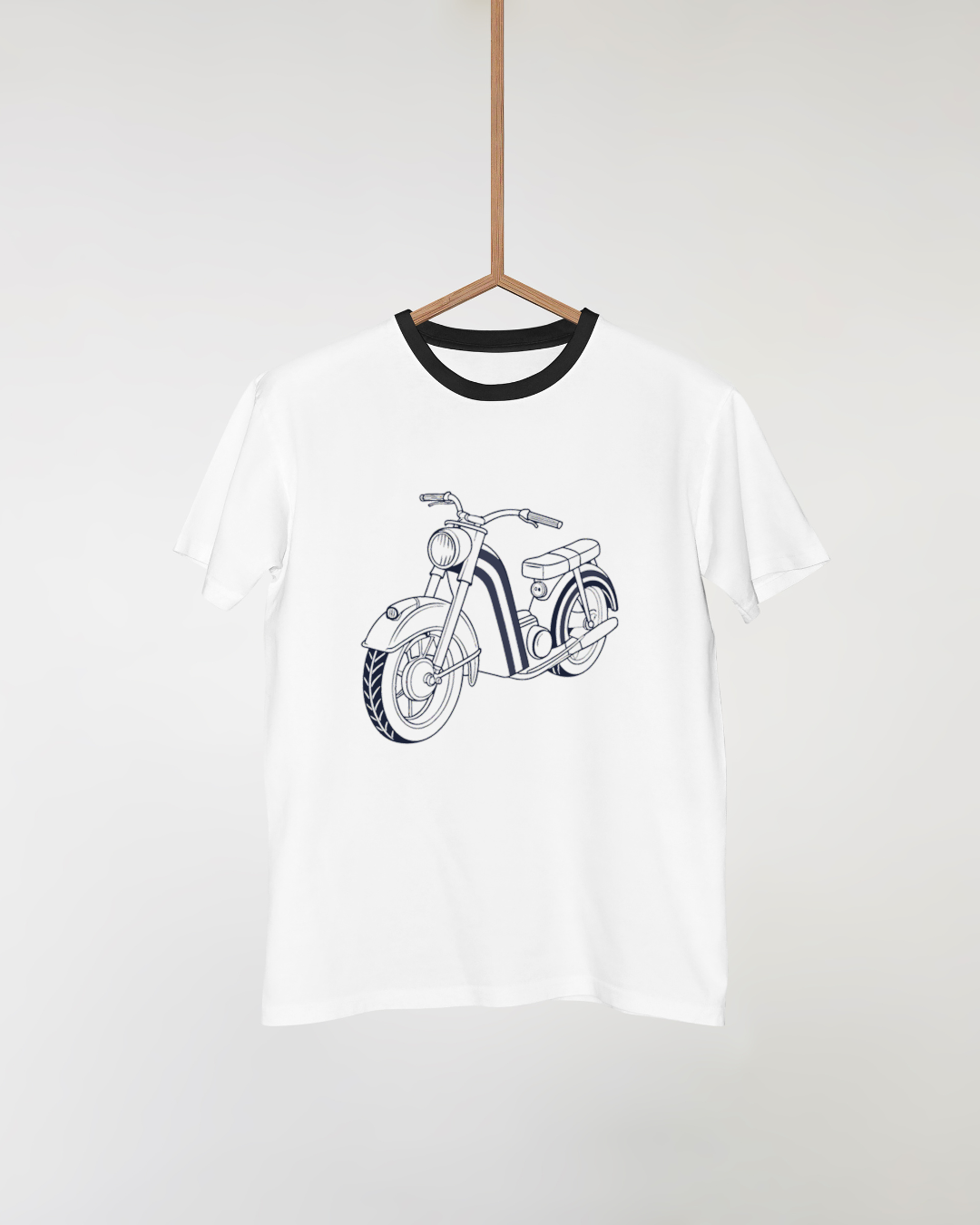 Motif t-shirt Cushman Scooter pour style rétro unique.