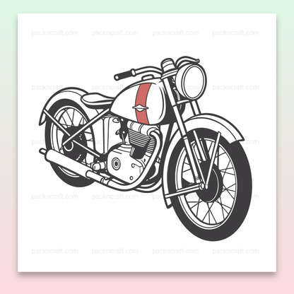 Illustration détaillée de moto vintage Velocette KTT en SVG