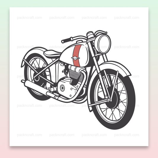 Illustration détaillée de moto vintage Velocette KTT en SVG