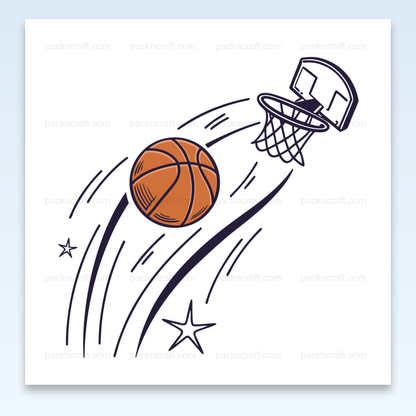 Illustration SVG d'un dunk de basket dynamique pour projets DIY et déco sportive