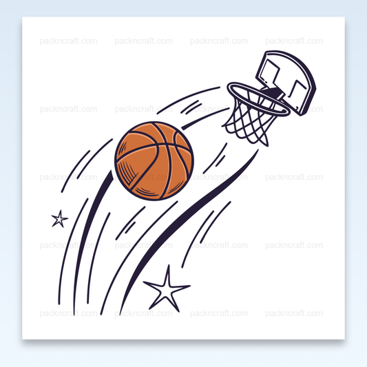 Illustration SVG d'un dunk de basket dynamique pour projets DIY et déco sportive