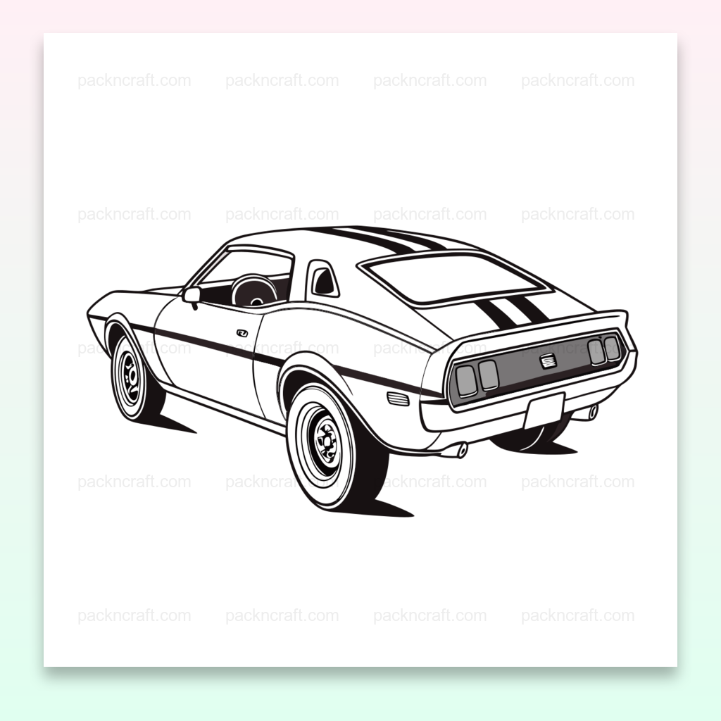Illustration vintage voiture idéale pour stickers et déco