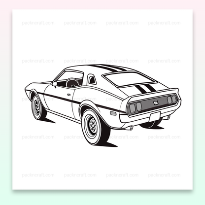 Illustration vintage voiture idéale pour stickers et déco