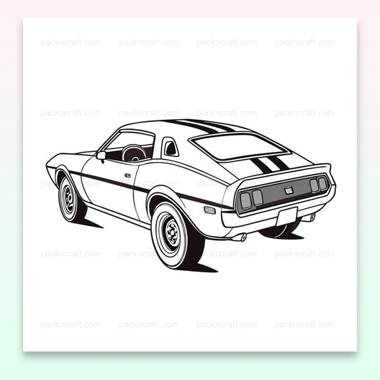 Illustration vintage voiture idéale pour stickers et déco
