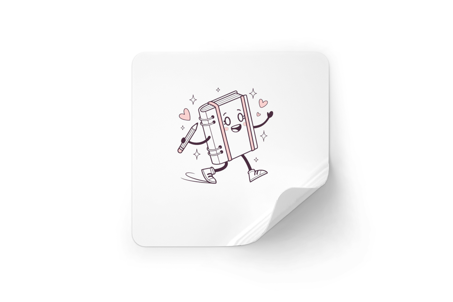 Sticker en style minimaliste avec icône digitale sur fond neutre