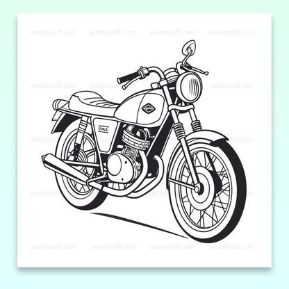 Illustration de moto vintage en format SVG et PNG pour projets créatifs.