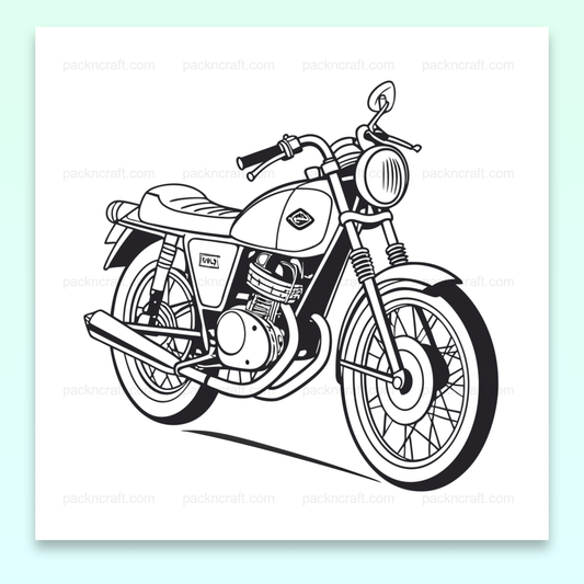 Illustration de moto vintage en format SVG et PNG pour projets créatifs.