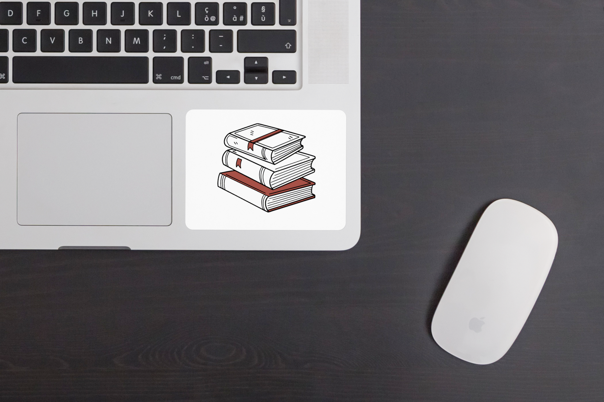 Sticker avec pile de livres en équilibre en style vectoriel moderne pour éducation