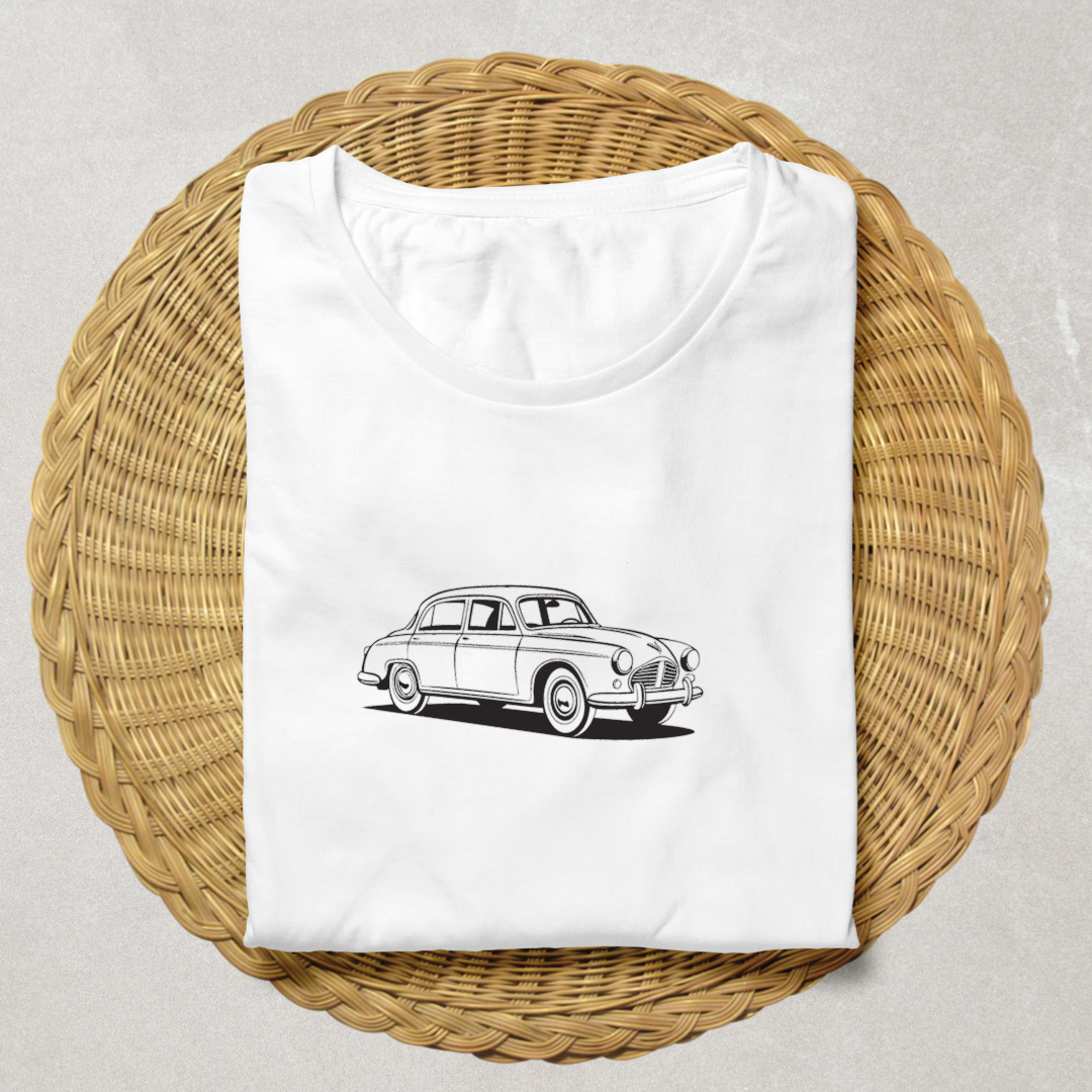 T-shirt au motif voiture rétro, style années 60