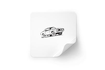 Sticker du Plymouth Barracuda 1970 ajoutant une touche rétro à vos projets.