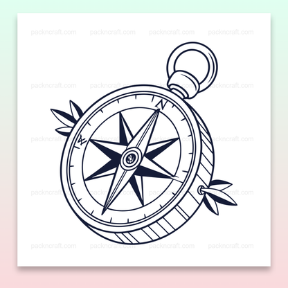 Illustration vectorielle d'une boussole minimaliste pour design d'aventure.