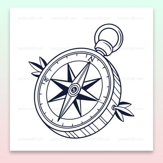 Illustration vectorielle d'une boussole minimaliste pour design d'aventure.