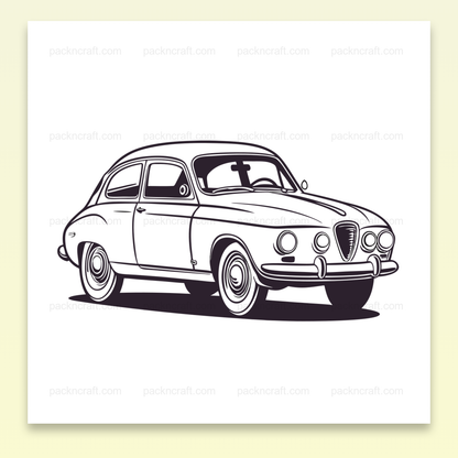 Voiture vintage en illustration vectorielle pour DIY et décoration