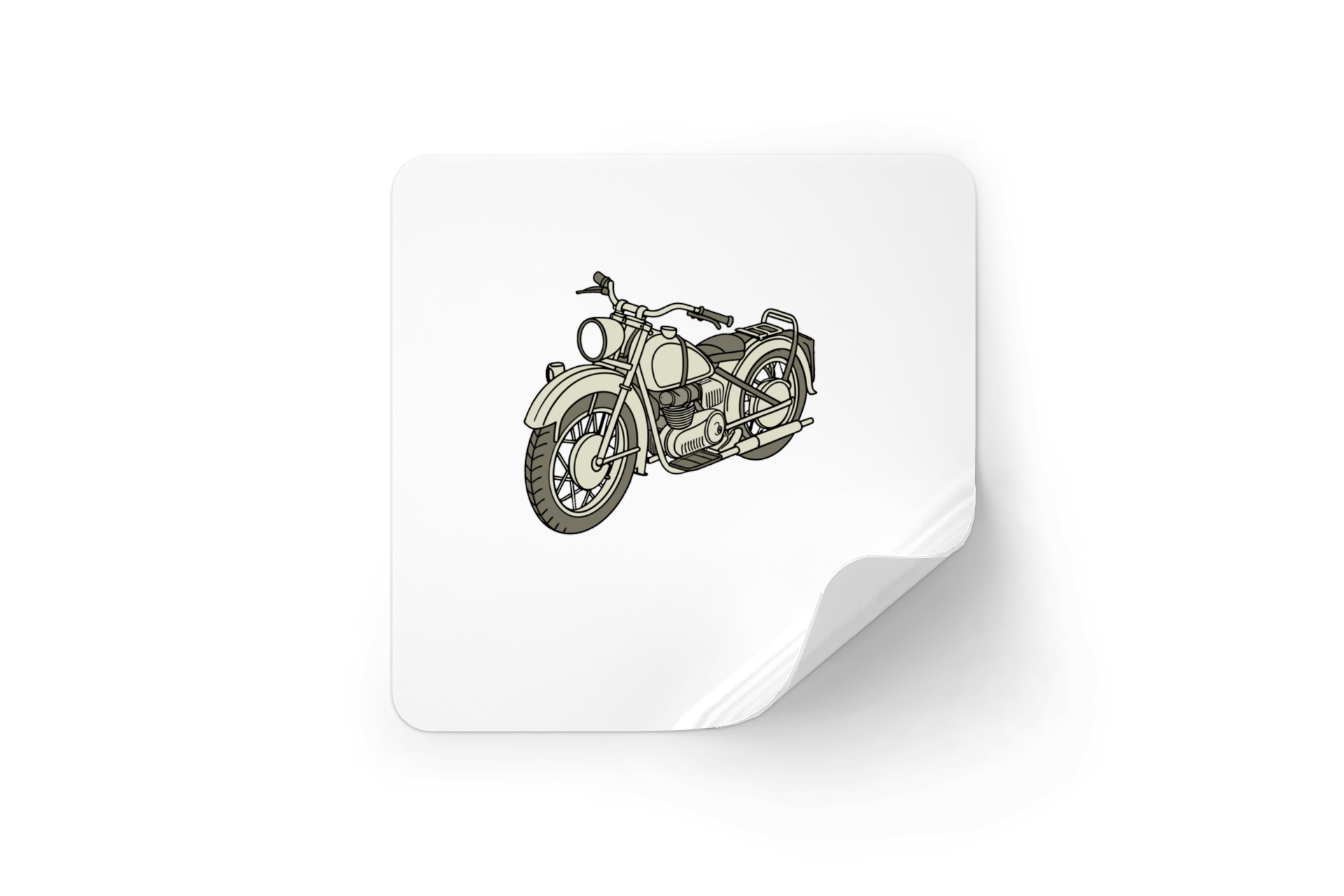Sticker vintage de la moto Zundapp KS750 1941 pour décor DIY.