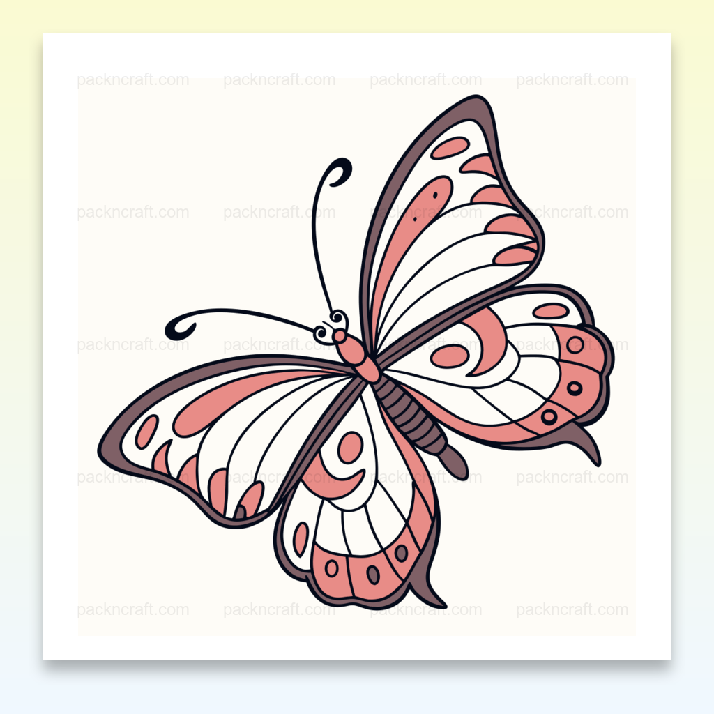 Illustration de papillon colorée, idéal pour projets créatifs et éducatifs