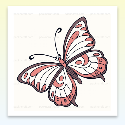 Illustration de papillon colorée, idéal pour projets créatifs et éducatifs