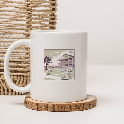 Tasse personnalisée avec design vintage de baseball.