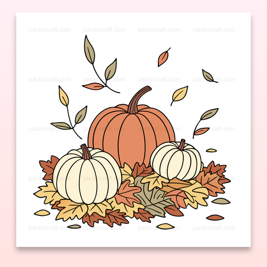Illustration de citrouilles d'automne, fichier SVG pour déco créative