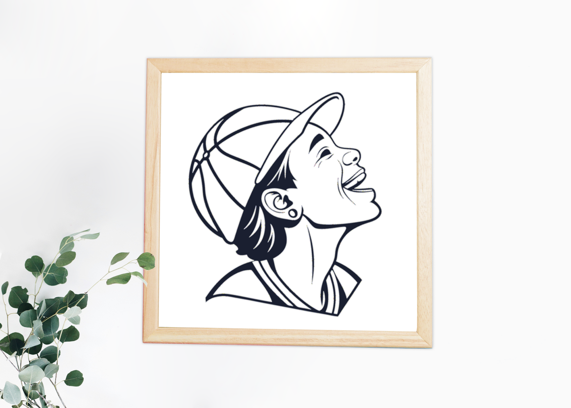 Dessin ligne un jeune en casquette sur cadre moderne inspirant l'énergie urbaine