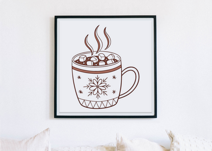 Cadre avec design hivernal élégant, parfait pour un intérieur cosy