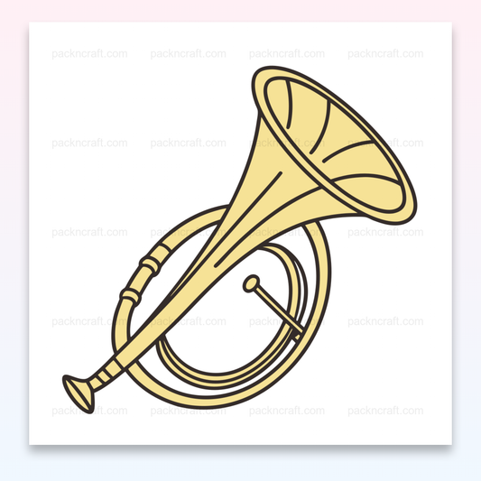 Illustration vectorielle de tuba mélodieux pour projets DIY et éducatifs.