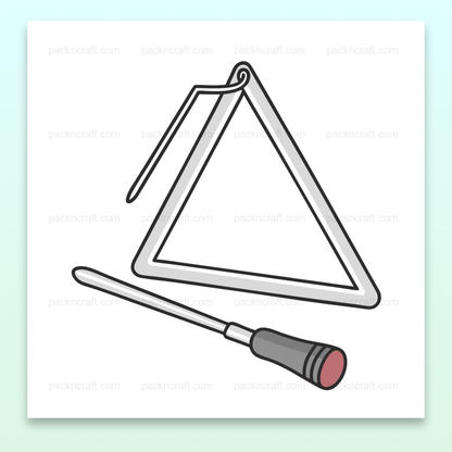 Illustration vectorielle d'un triangle musical, idéale pour projets éducatifs et décoration DIY.