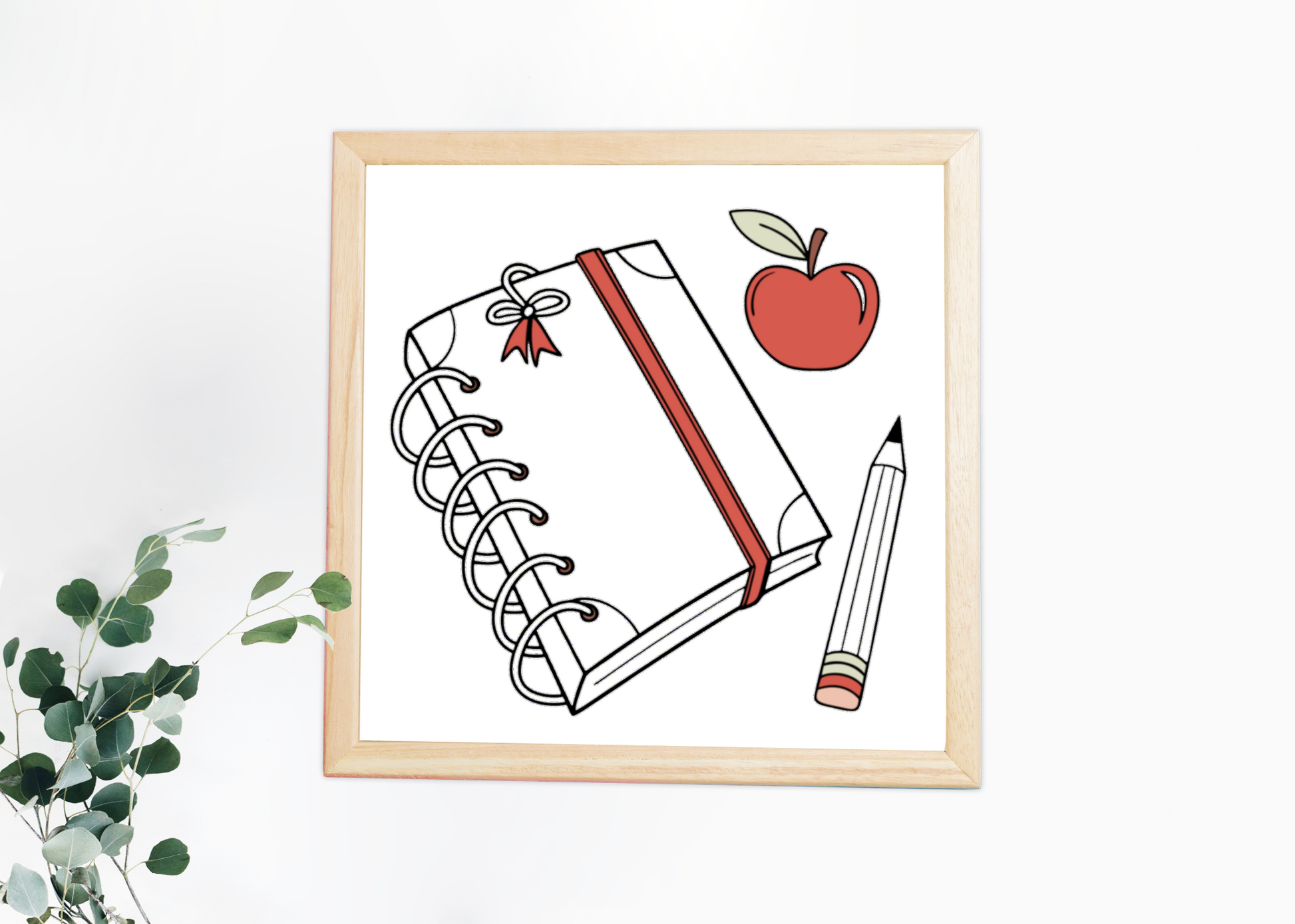 Cadre moderne orné d'un dessin minimaliste de crayon pour inspiration créative
