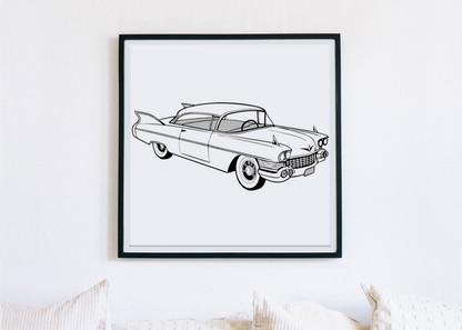 Elegant Cadillac on Mug | Retro Style SVG | Vintage Theme