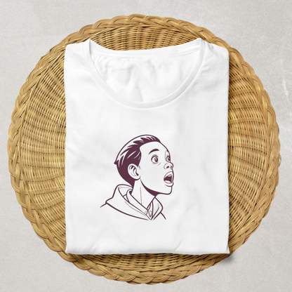 T-shirt avec motif minimaliste garçon ébahi pour une exploration stylée