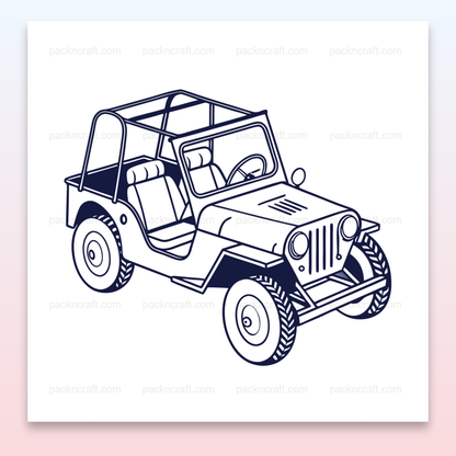 Illustration vectorielle de mini 4x4 vintage pour projets DIY.