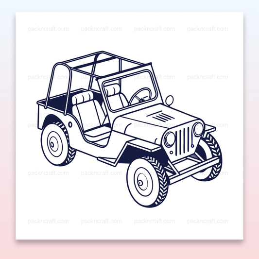 Illustration vectorielle de mini 4x4 vintage pour projets DIY.
