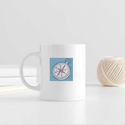 Mug avec boussole vintage infusant l'esprit d'exploration maritime