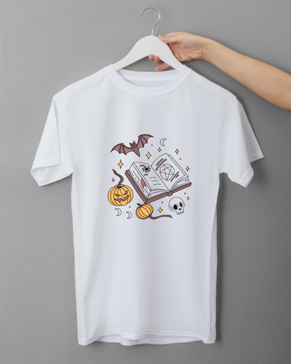 T-shirt avec design citrouilles mystiques style Halloween pour une touche magique