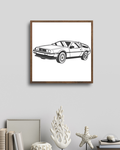 DeLorean Vintage en Mouvement | Style Rétro | Voiture Iconique
