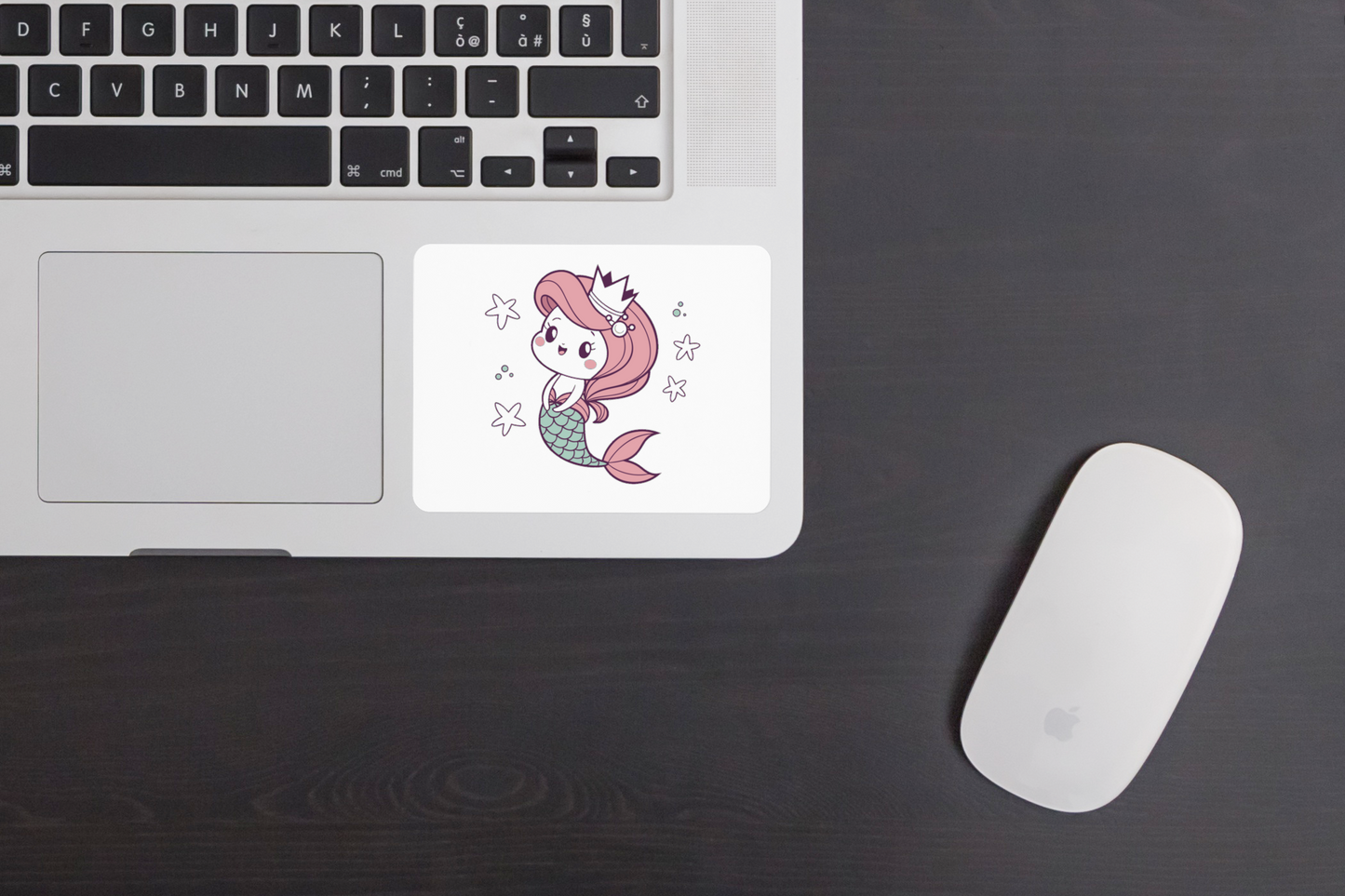 Sticker kawaii de sirène pour scrapbooking et décoration créative
