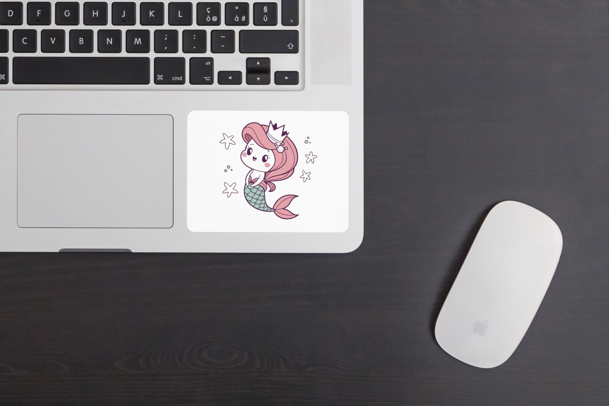 Sticker kawaii de sirène pour scrapbooking et décoration créative