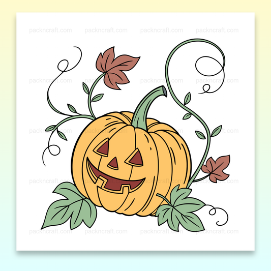 Illustration vectorielle d'une citrouille souriante pour Halloween, idéale pour la décoration.