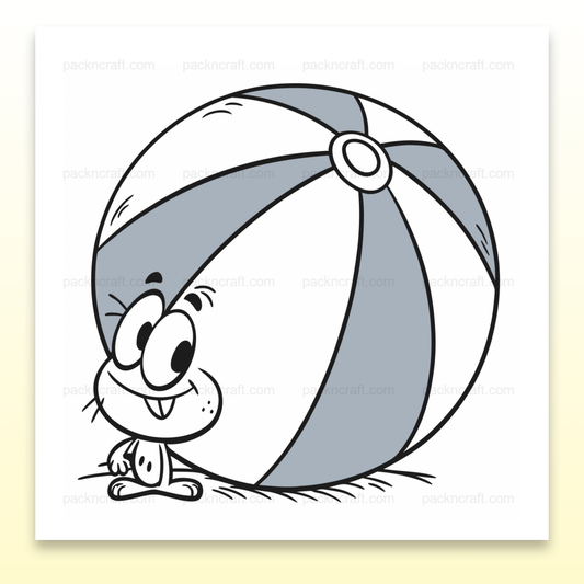 Illustration kawaii d'un personnage joyeux avec ballon, pour DIY, papeterie.