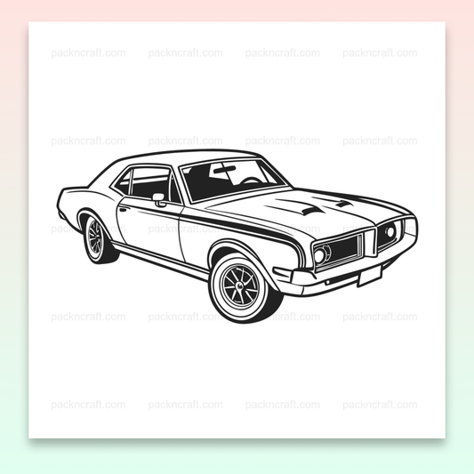 Illustration vectorielle du Mercury Cougar 1967 sur tee-shirt.