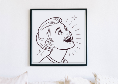 Cadre élégant avec enfant joyeux, ajout vibrant pour une décoration positive réussie