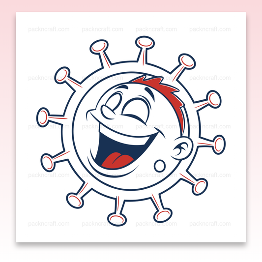 Illustration souriante en style cartoon, idéale pour projets DIY et déco.